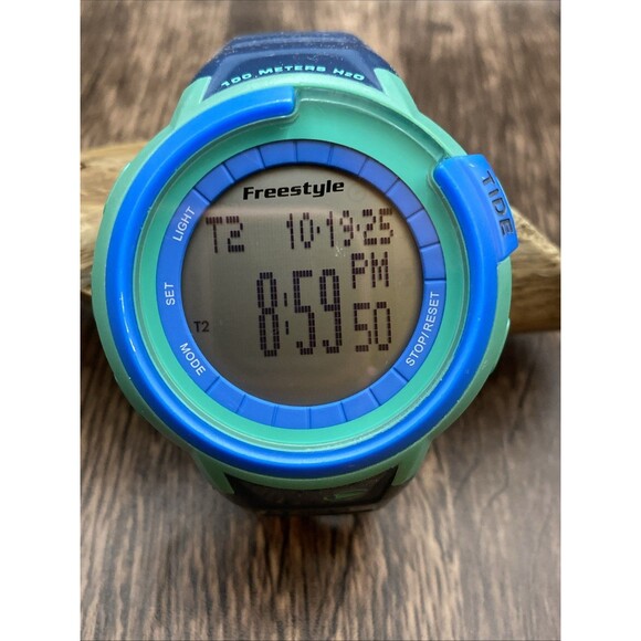 Freestyle Mariner Tide Watch, Navy/Green/Blue New Battery Installed - Picture 1 of 16